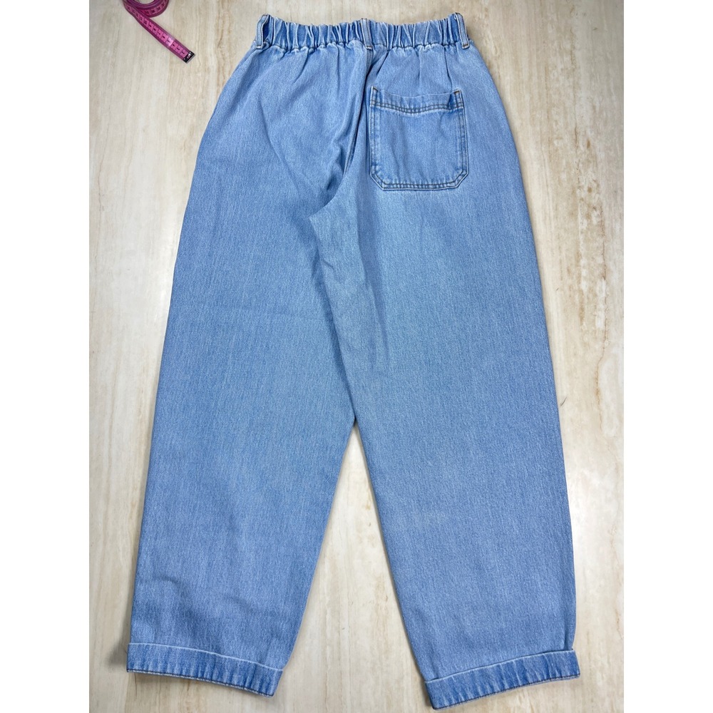 BDG Urban Outfitters Drew Baggy Pleated Jeans Light Wash Elastic Waist W28 L32 - Picture 6 of 12